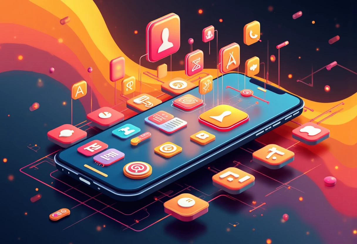 Interface d'application sociale