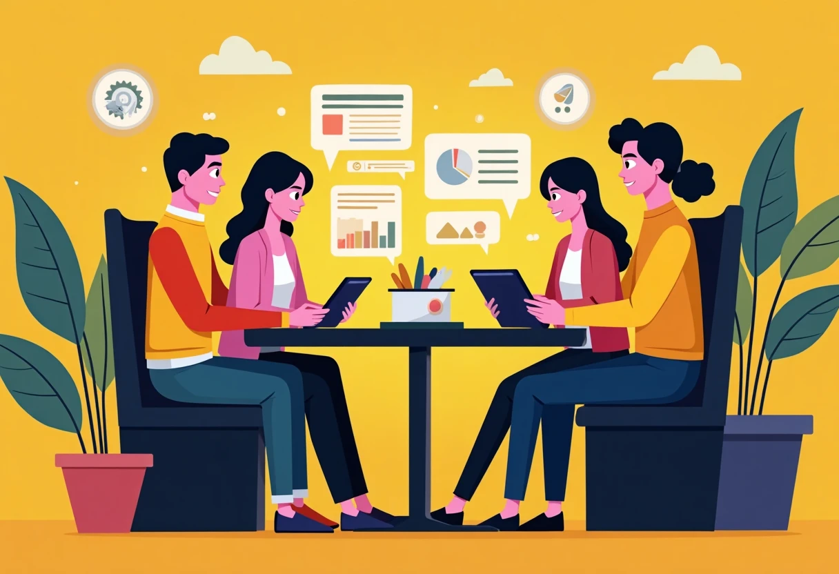 Usuários explorando apps de cursos online