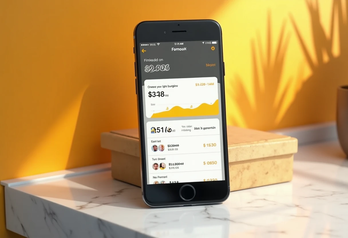 Premium budgeting app interface