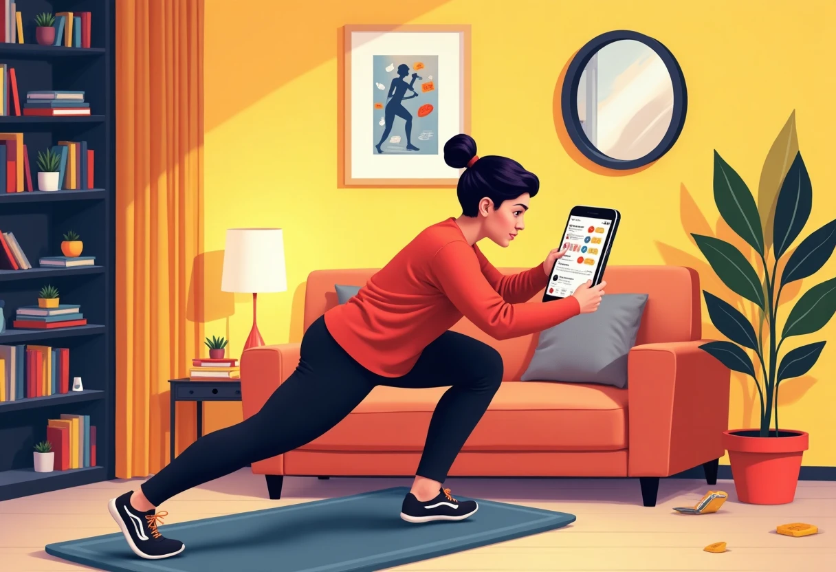 Quick home workout with app